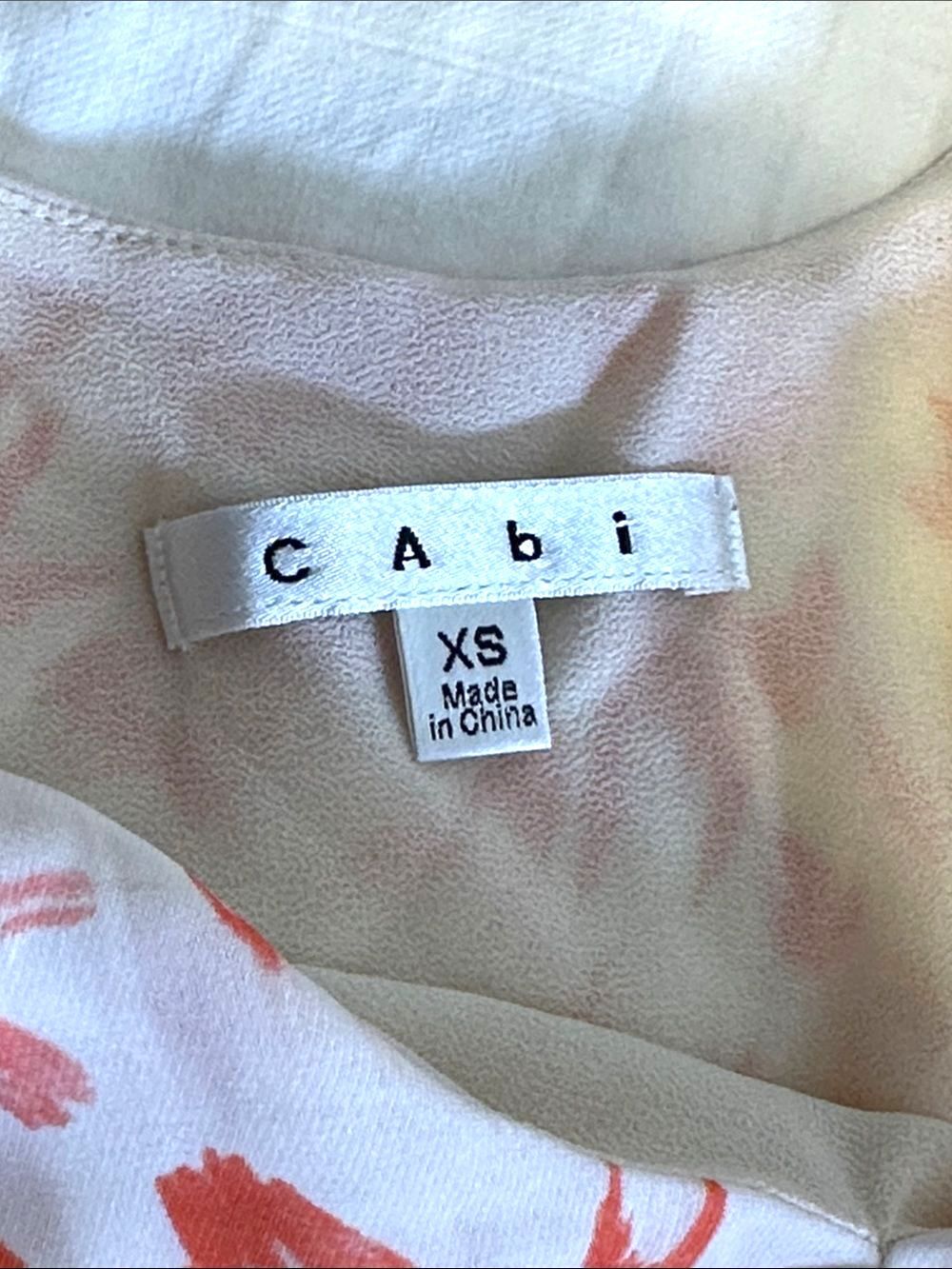 Cabi Flirty Cami Animal Print Tank Top Womens XS Adjustable Straps Coral Lined - Picture 4 of 8